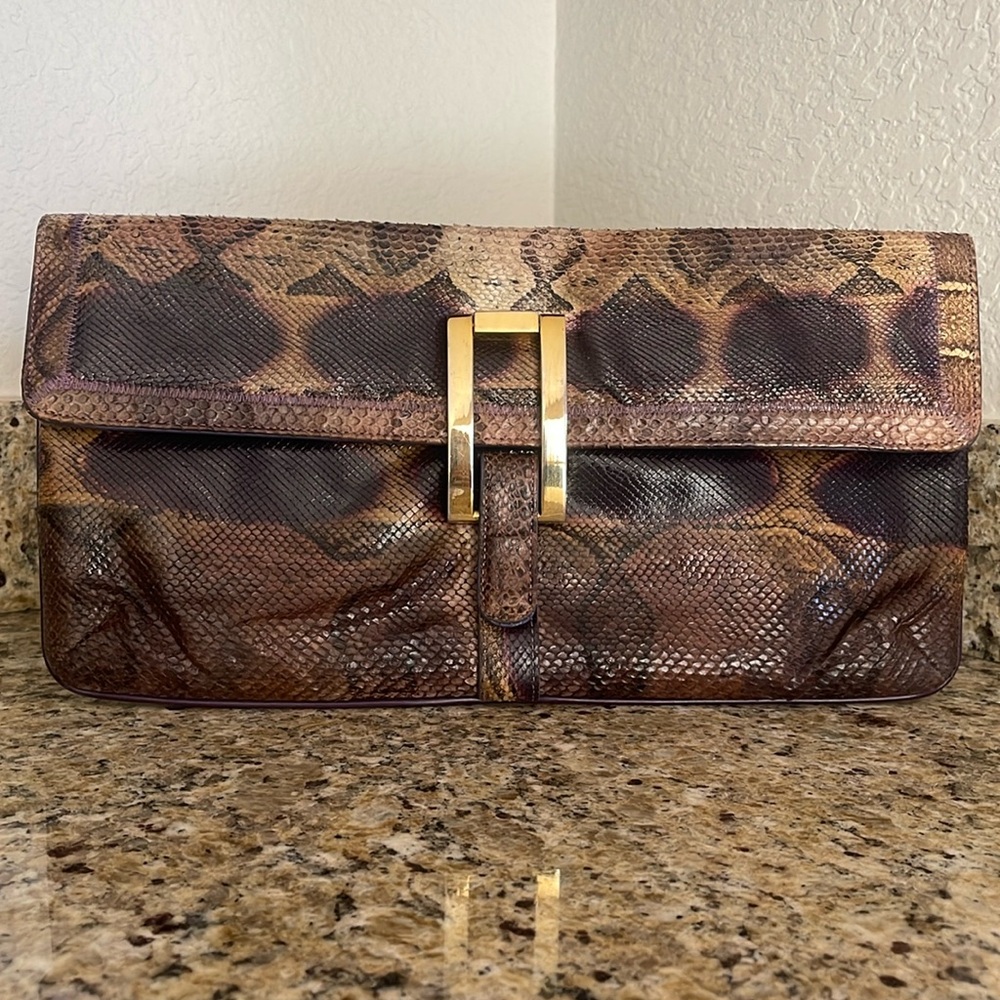 Bags By Varon Snakeskin Clutch